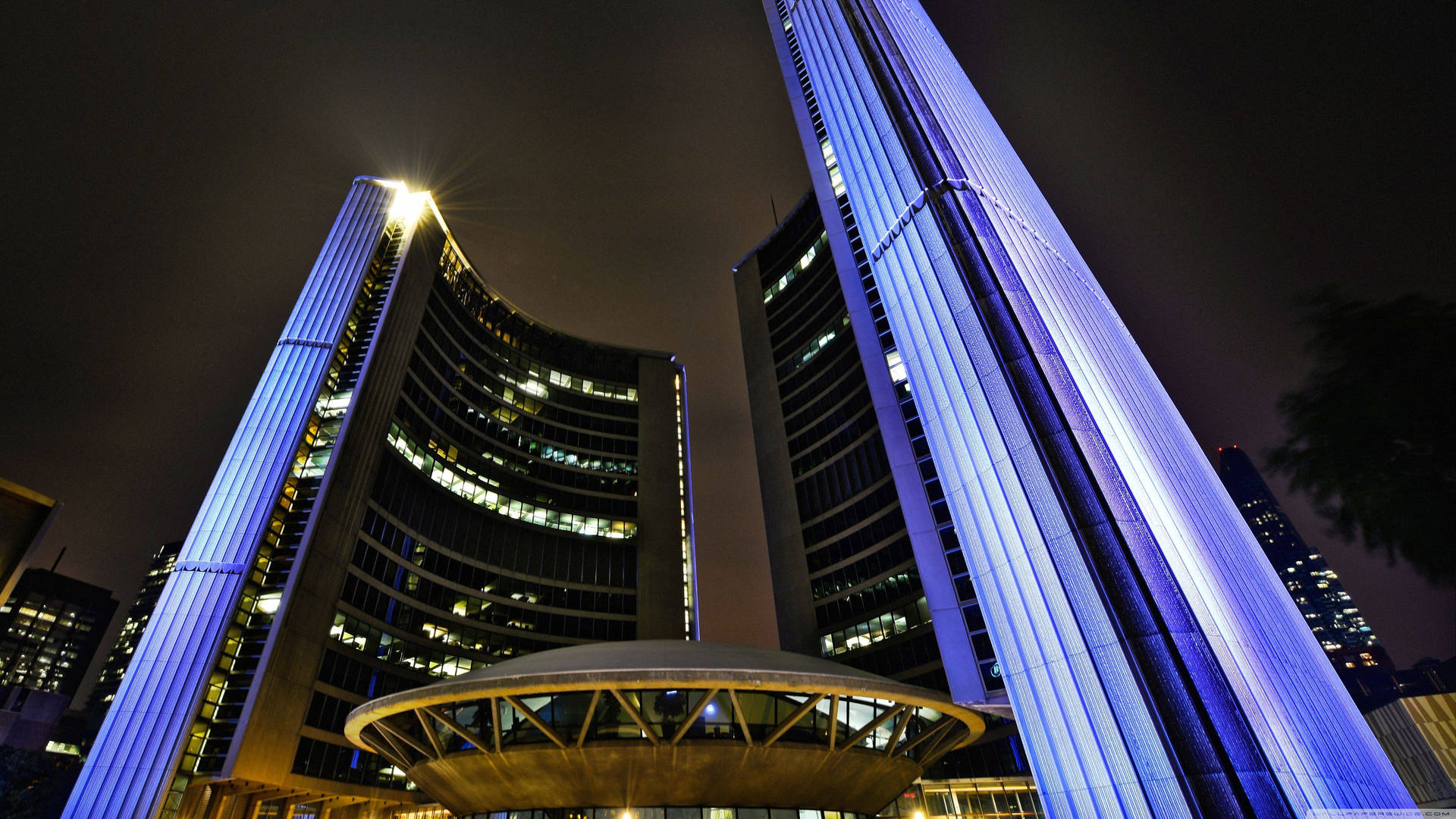 Municipio Di Toronto Di Notte Sfondo