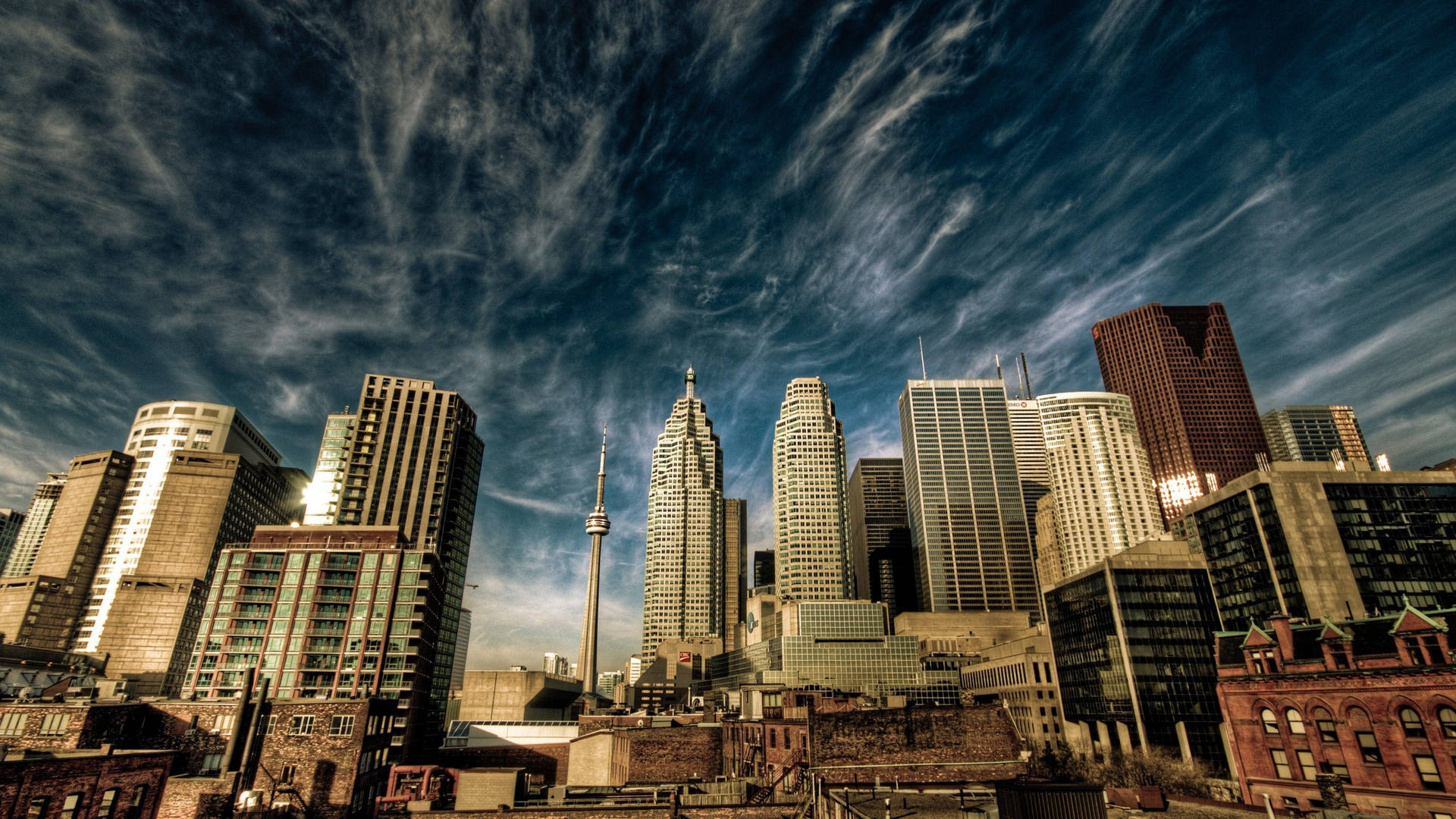 Paisajede La Ciudad De Toronto, Edificios. Fondo de pantalla