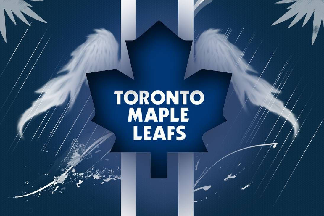 Toronto Maple Leafs Logo With Wings Wallpaper