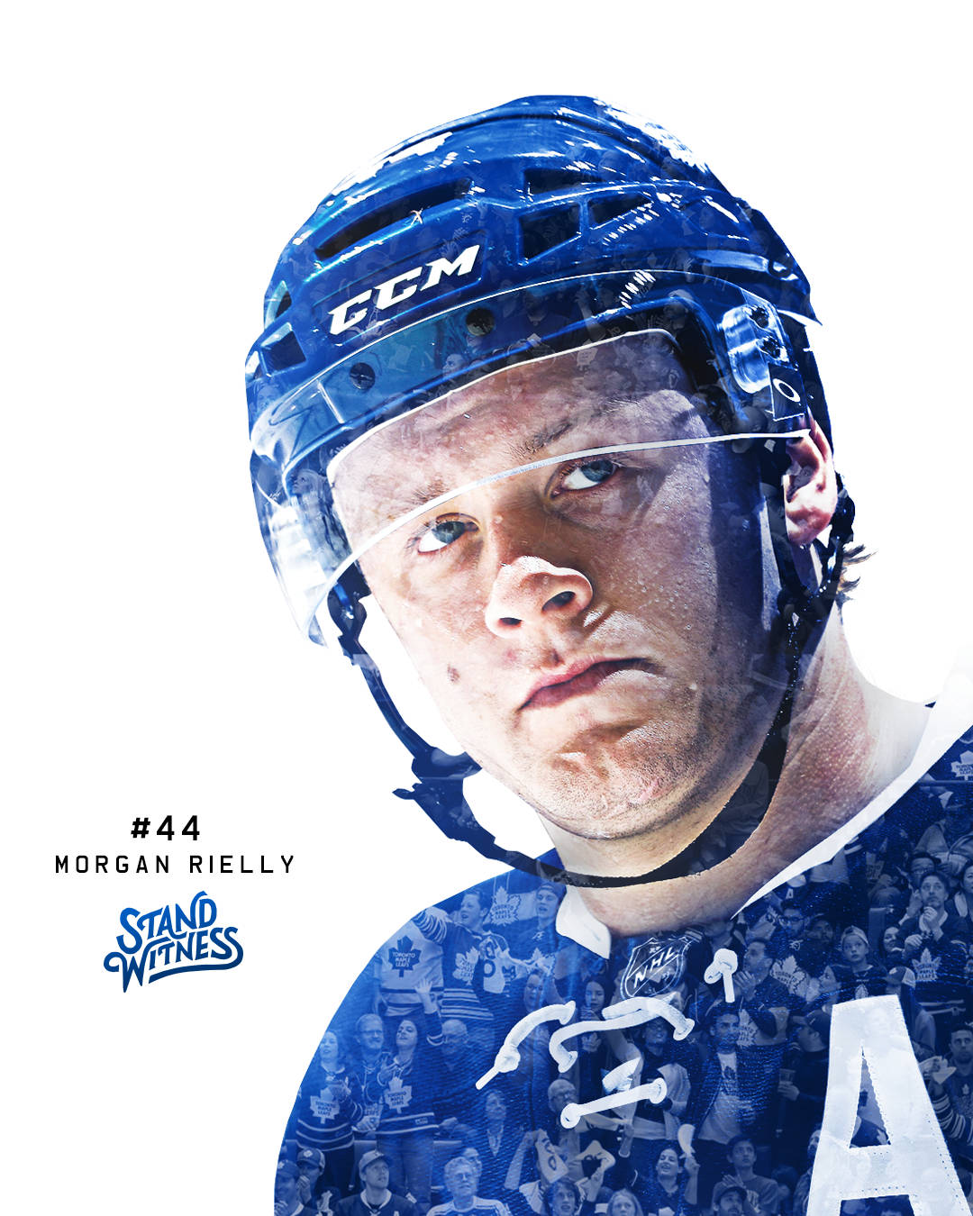 Artegráfico De Morgan Rielly De Los Toronto Maple Leafs. Fondo de pantalla