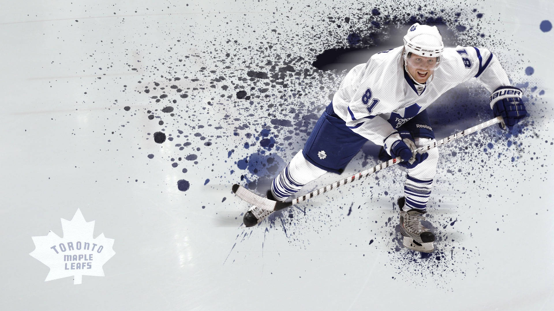 Valiant hockey player, number 81, from Toronto Maple Leafs in action. Wallpaper