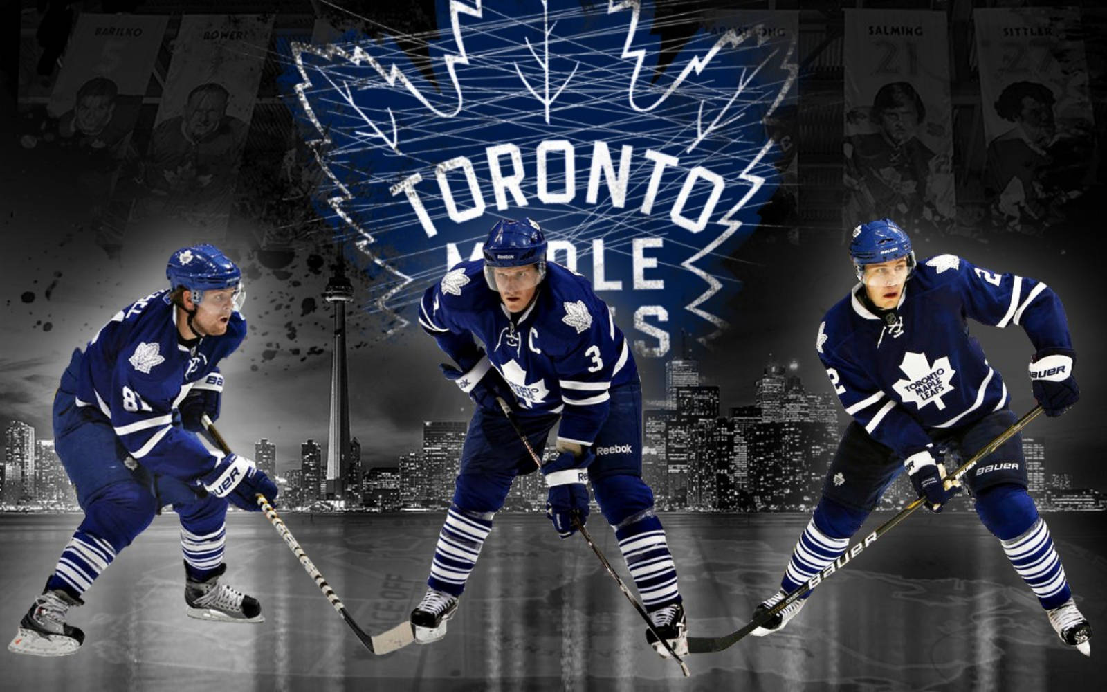 Jogadoresdo Toronto Maple Leafs Na Baía De Toronto. Papel de Parede