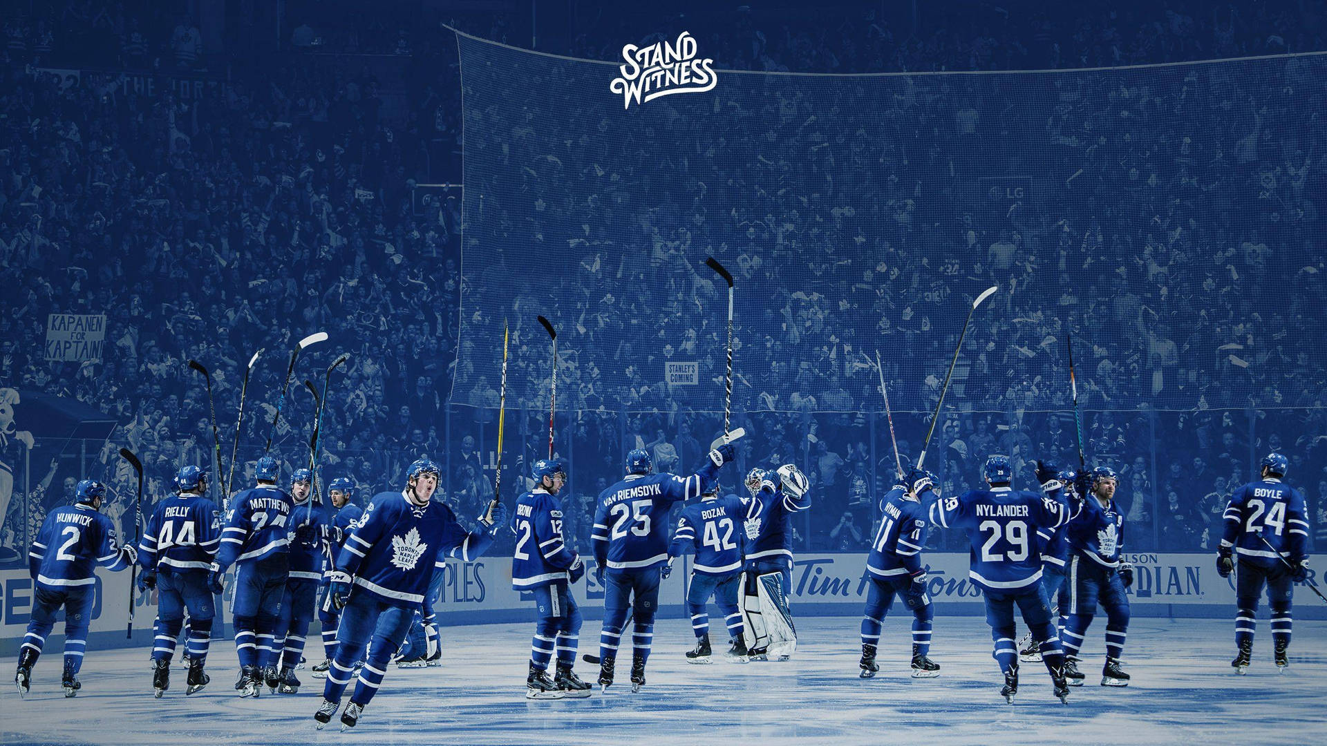 Toronto Maple Leafs Players Victory Wallpaper