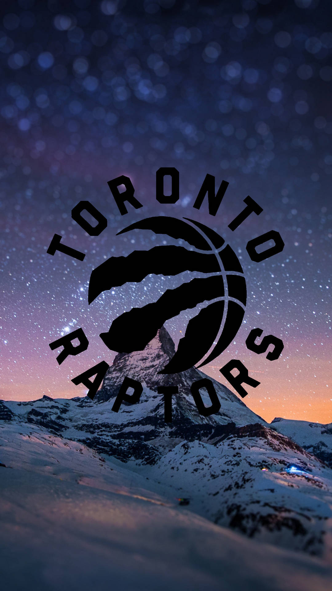 Toronto Raptors Logo i Snefnug Hyldes Tapet Wallpaper