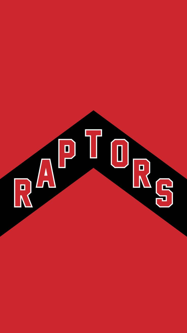 Toronto Raptors Rød og Sort Logo Wallpaper
