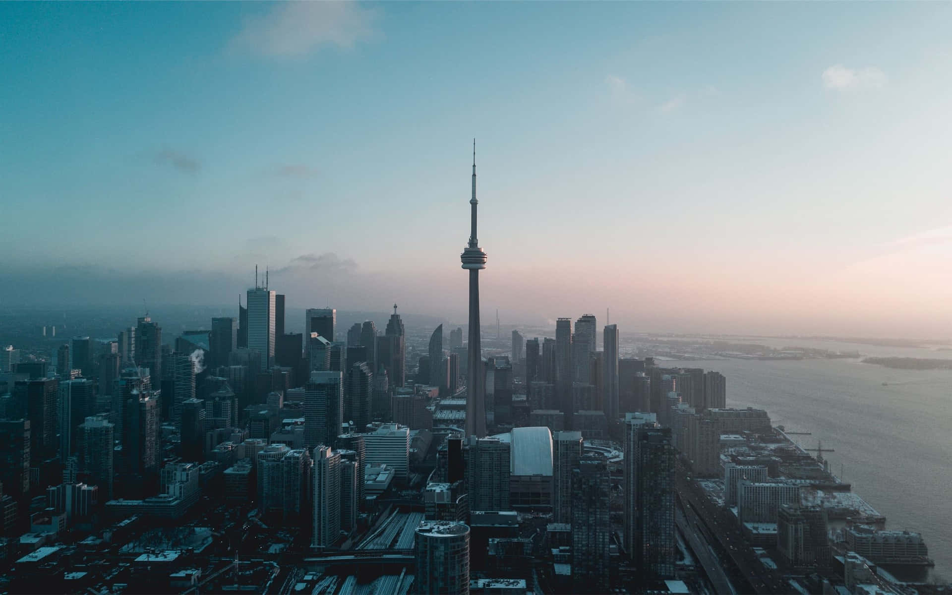 Toronto Skyline Dawn Wallpaper