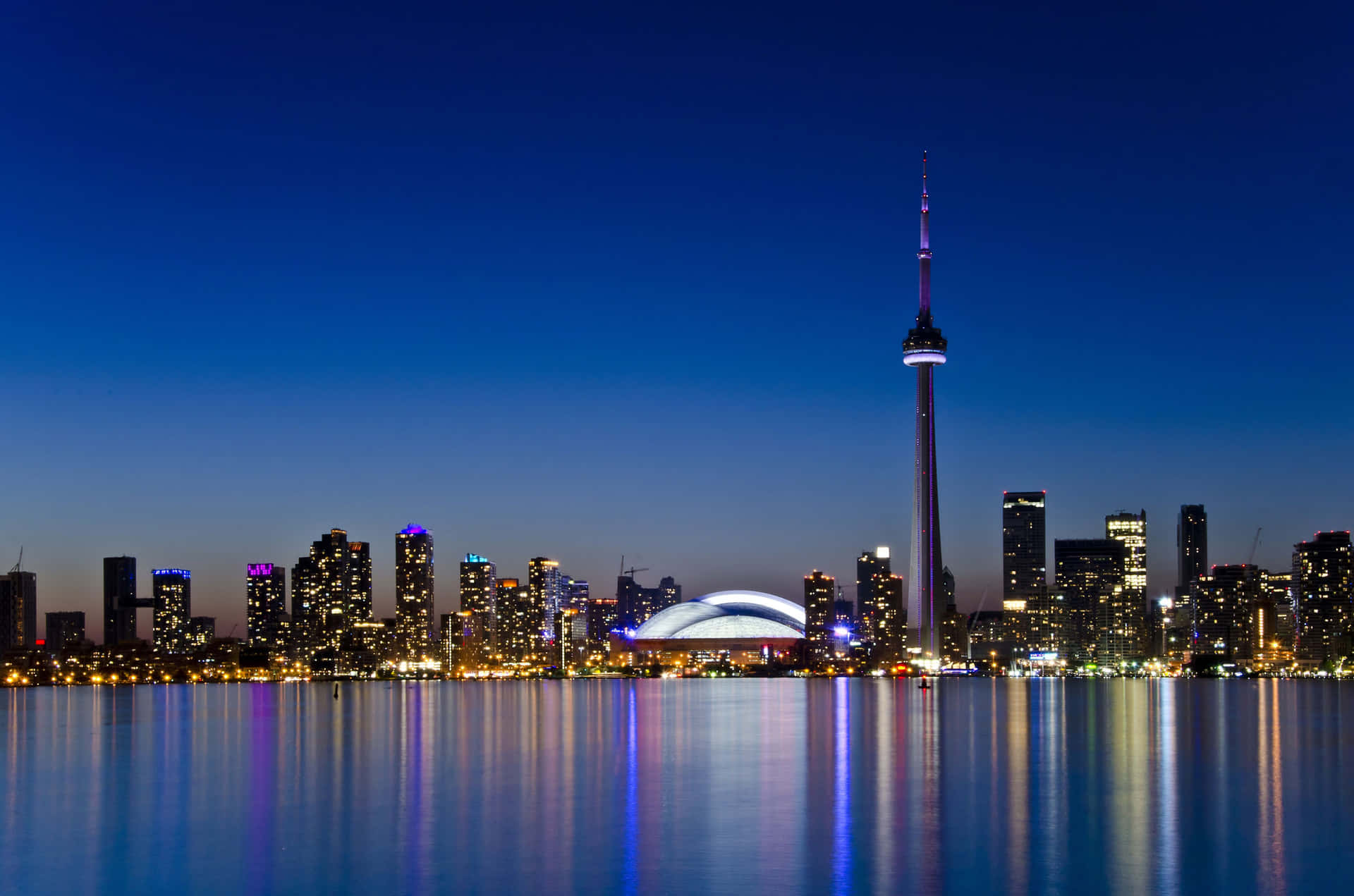 Enjoying the sight of Toronto's stunning skyline