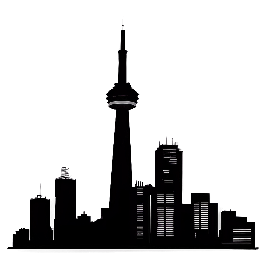 Toronto Skyline Silhouette Png Ron PNG