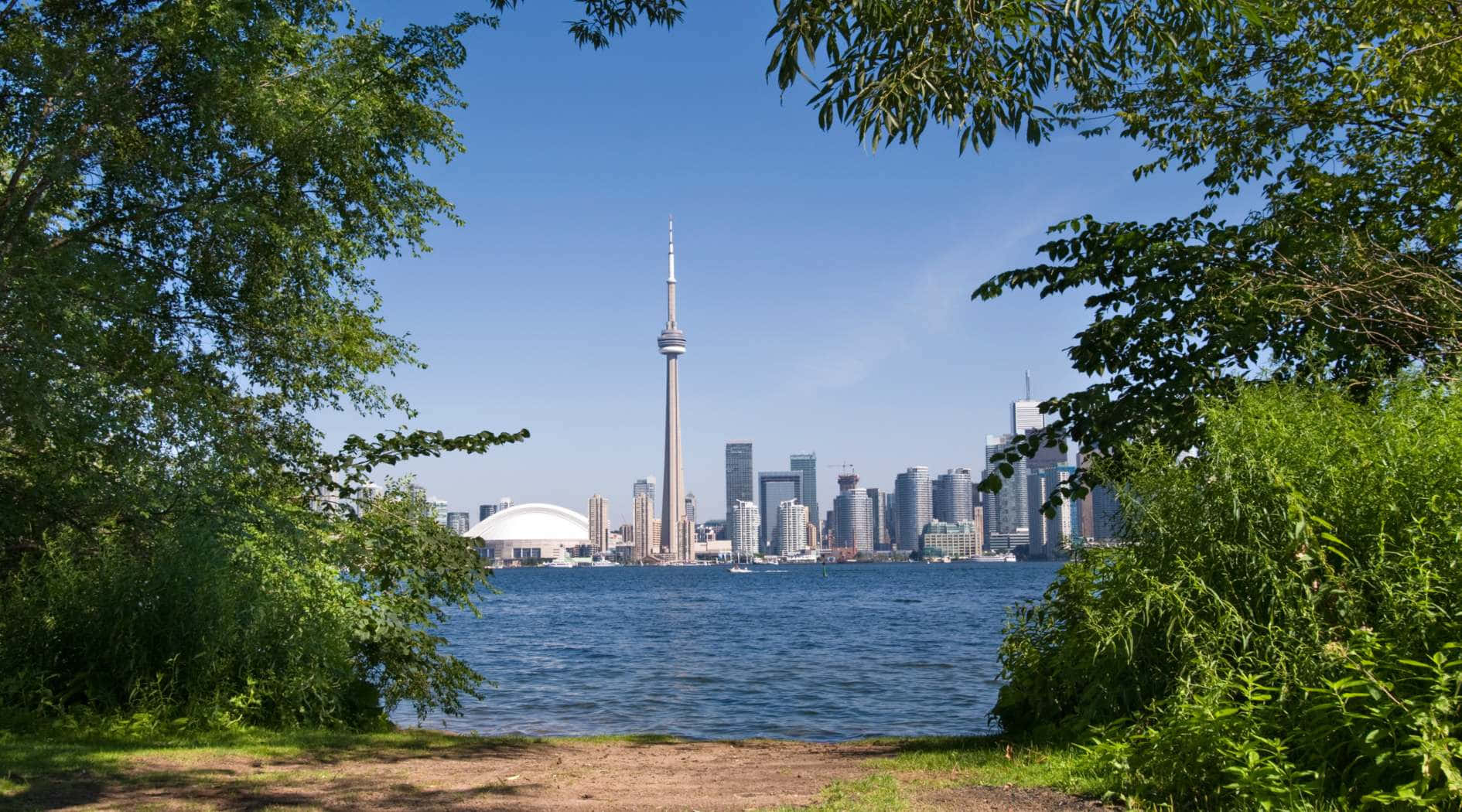 Toronto Skyline Viewfrom Islands Wallpaper