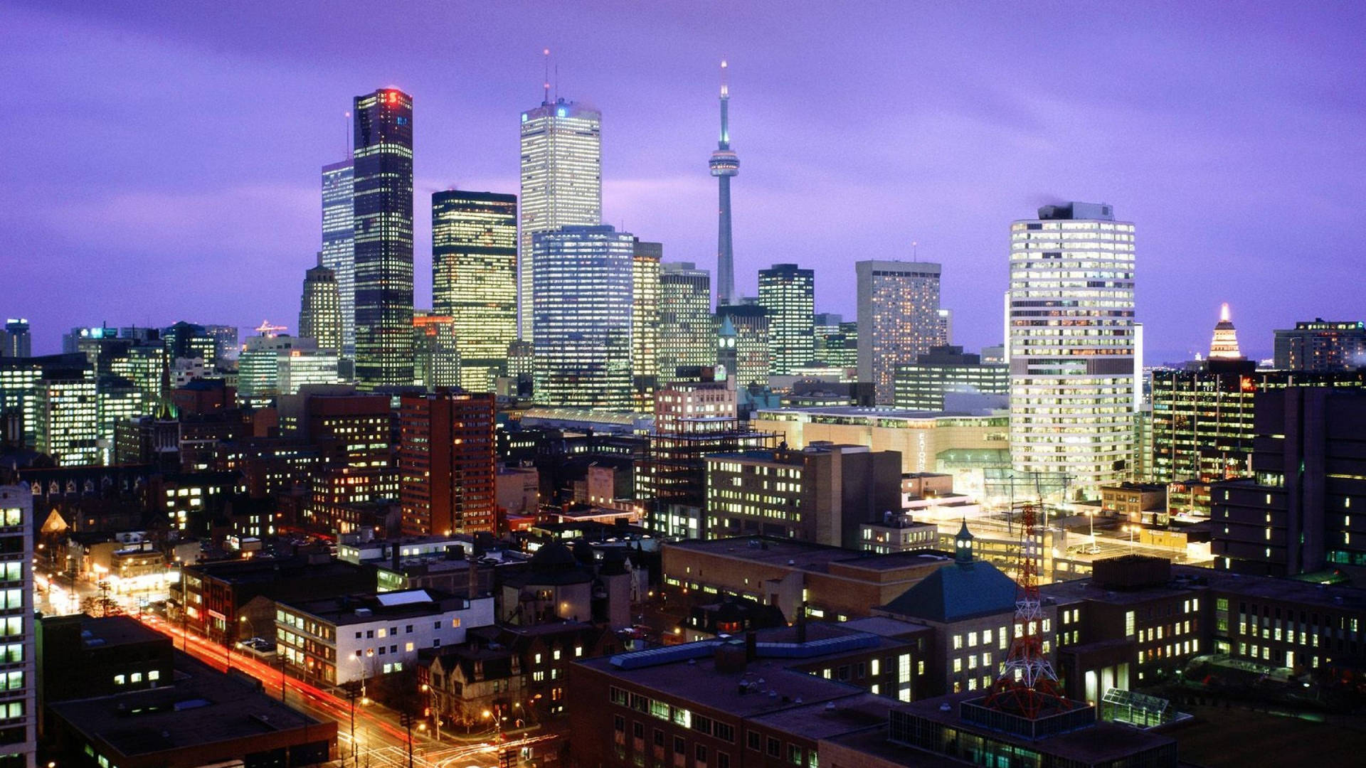 Torontourbane Stadtbilder Bei Nacht Wallpaper