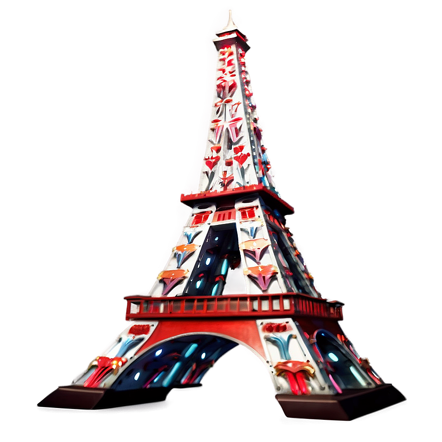 Torre Eiffel Festive Decorations Png 06262024 PNG
