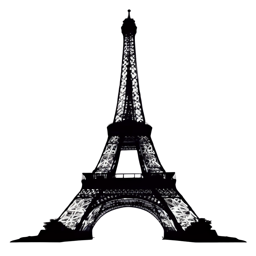 Torre Eiffel Silhouette At Dusk Png 06262024 PNG