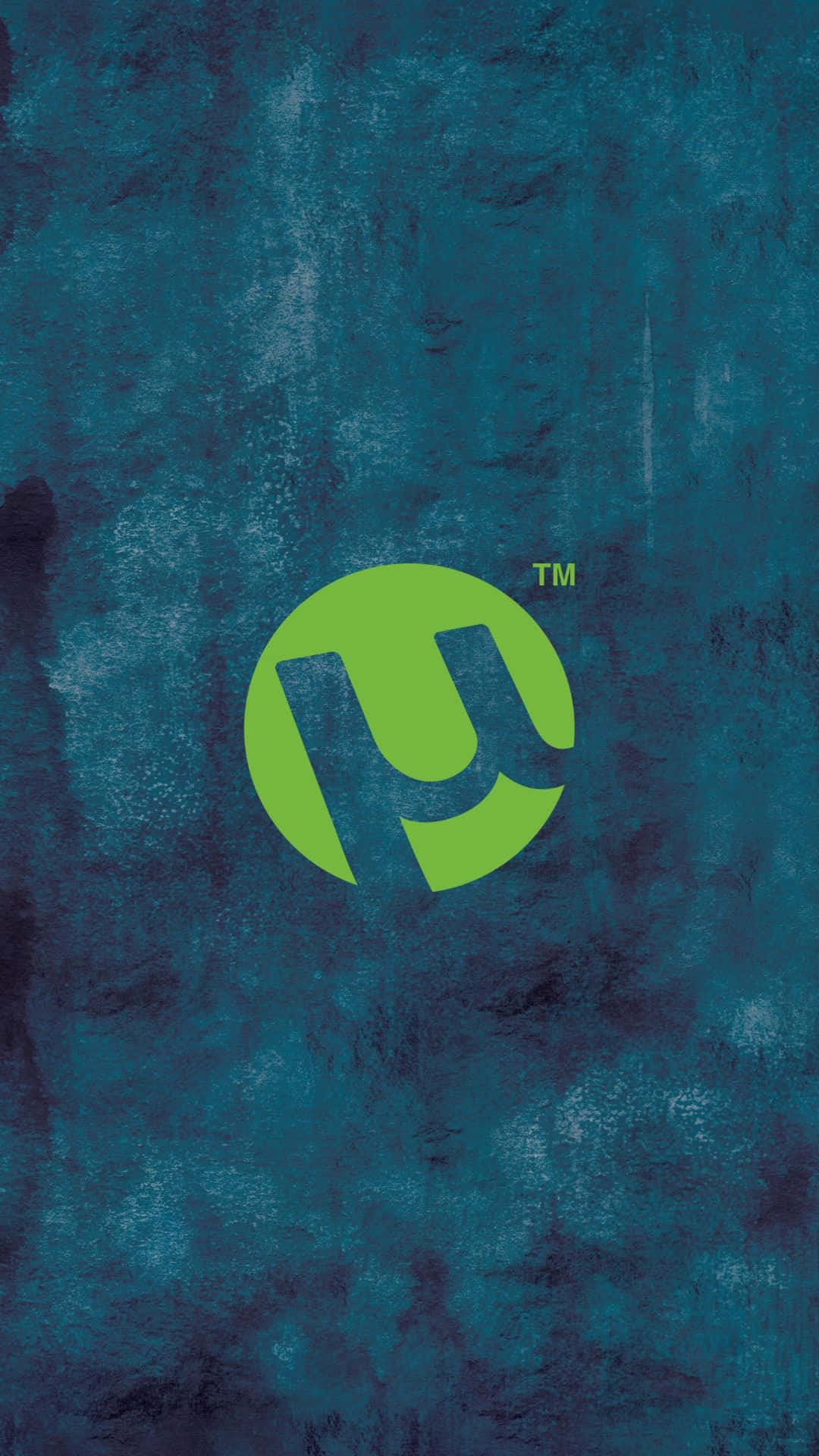 A Green Logo On A Blue Background Wallpaper