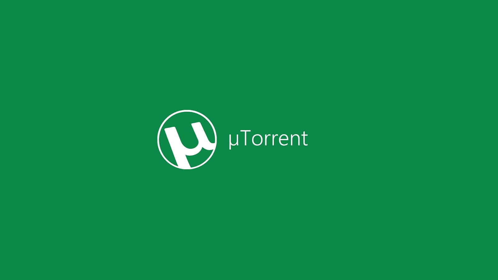 UTorrent logo på en grøn baggrund. Wallpaper