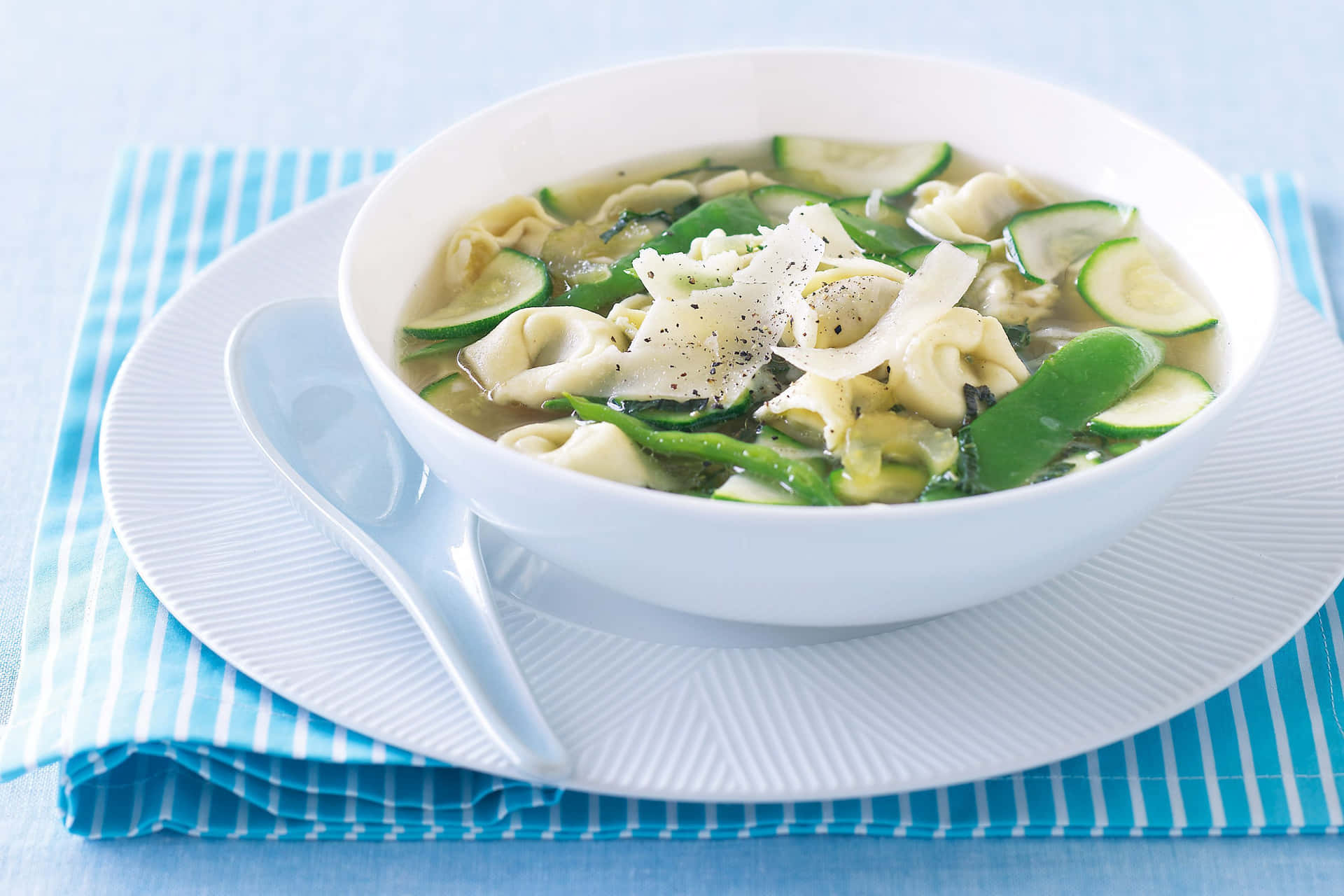 Tortellini In Brodo With Cucumbers Wallpaper