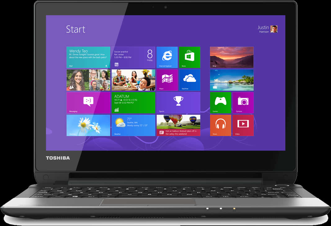 Toshiba Laptop Windows8 Start Screen PNG