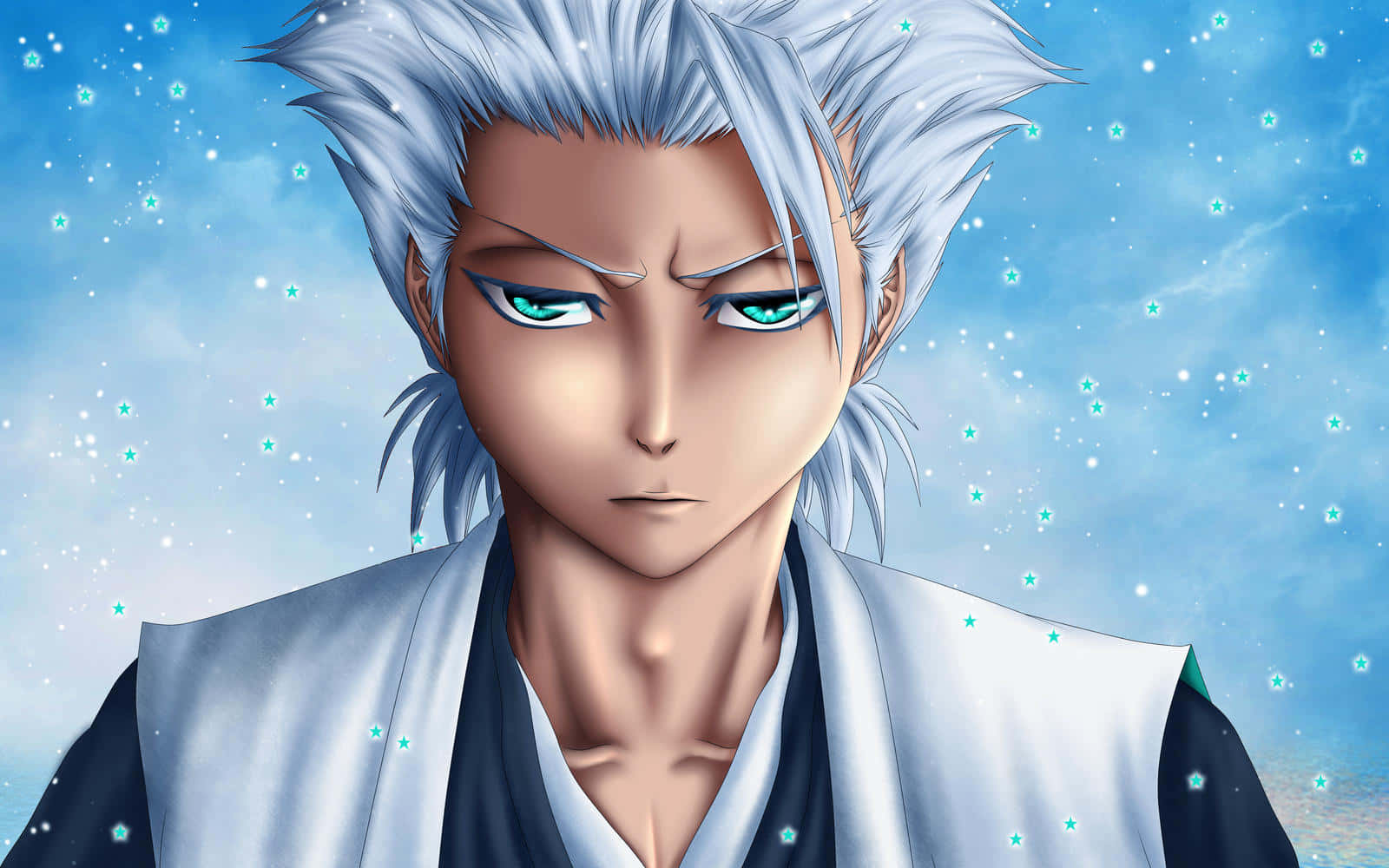 Toshiro Hitsugaya, a brave and powerful leader from the world of Bleach. Wallpaper