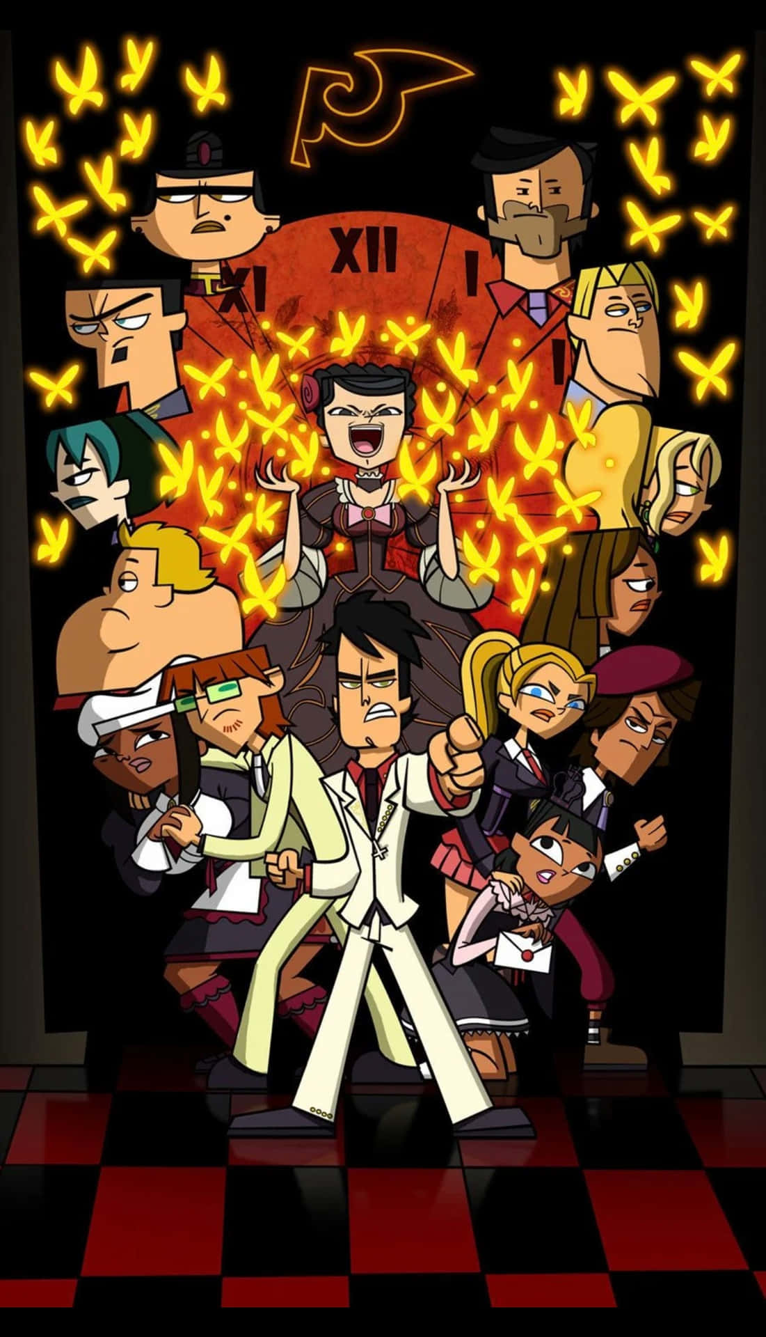 A Cartoon Poster With Many Characters In It