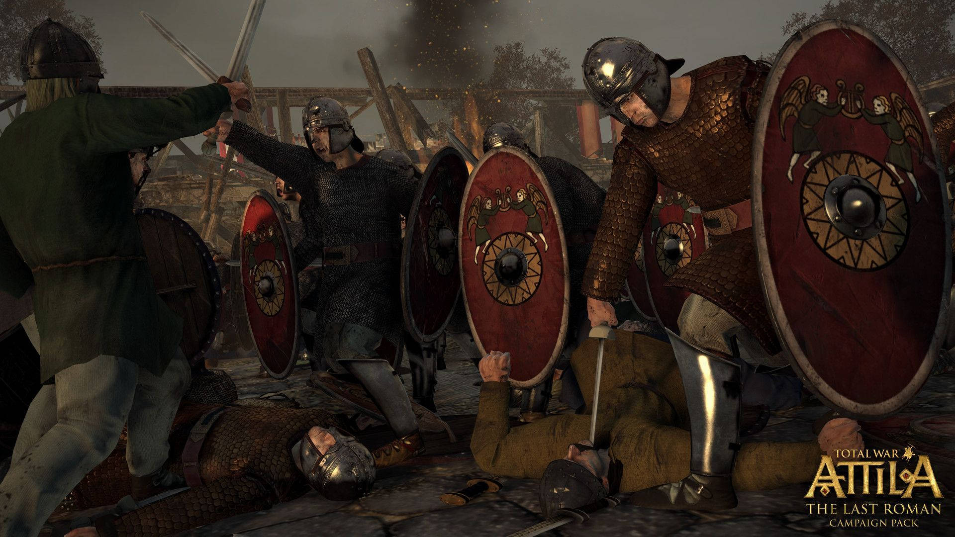 Epic Clash in Total War: Attila Wallpaper