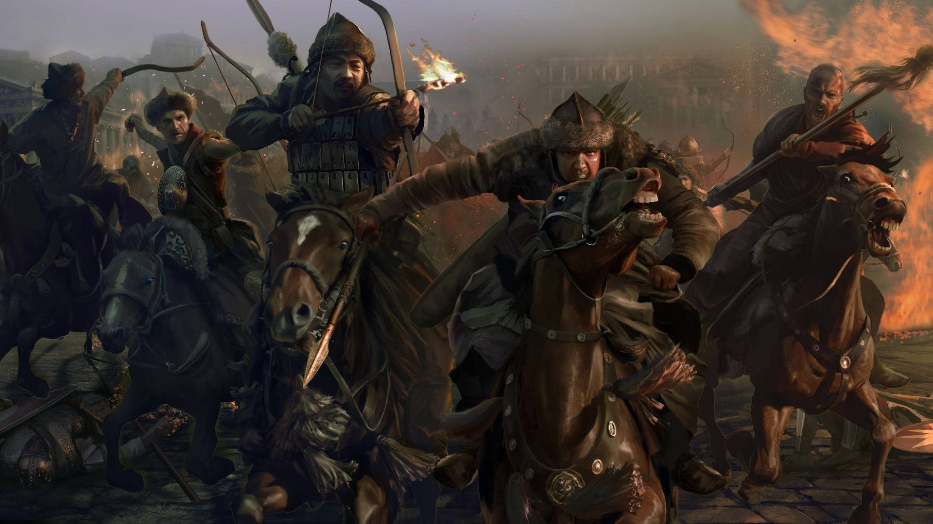 Total War Attila Mongolske Krigere Wallpaper