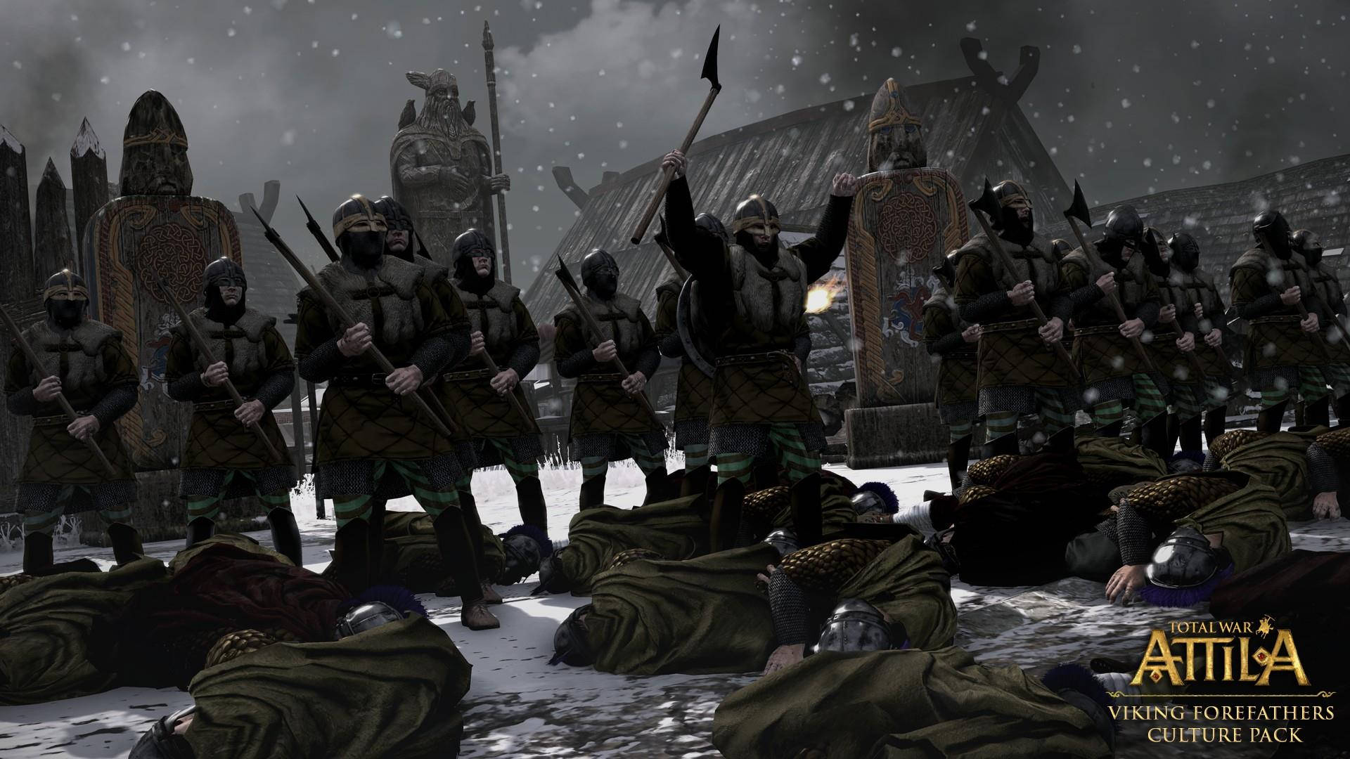 Soldadosde Total War Attila Celebrando Fondo de pantalla