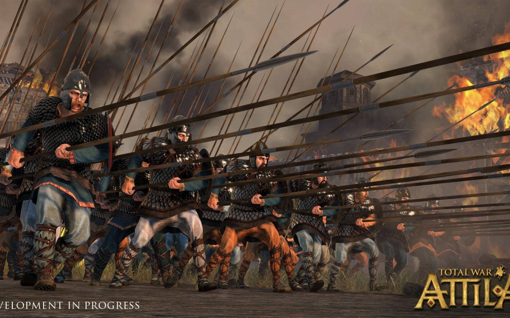 Total War Attila Spear Charging Warriors Wallpaper
