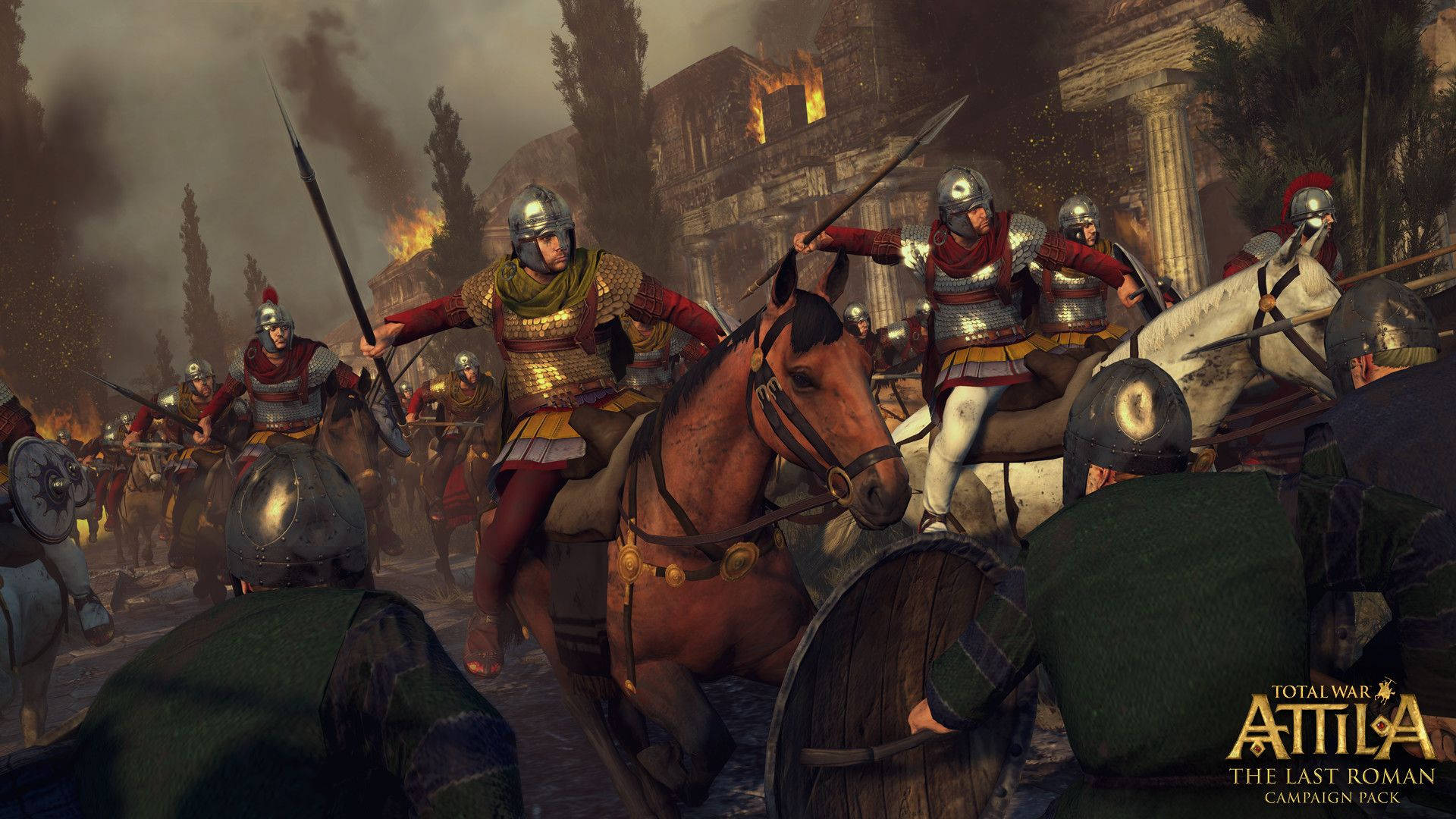 Epic Battle Scene from Total War Attila: The Last Roman Wallpaper