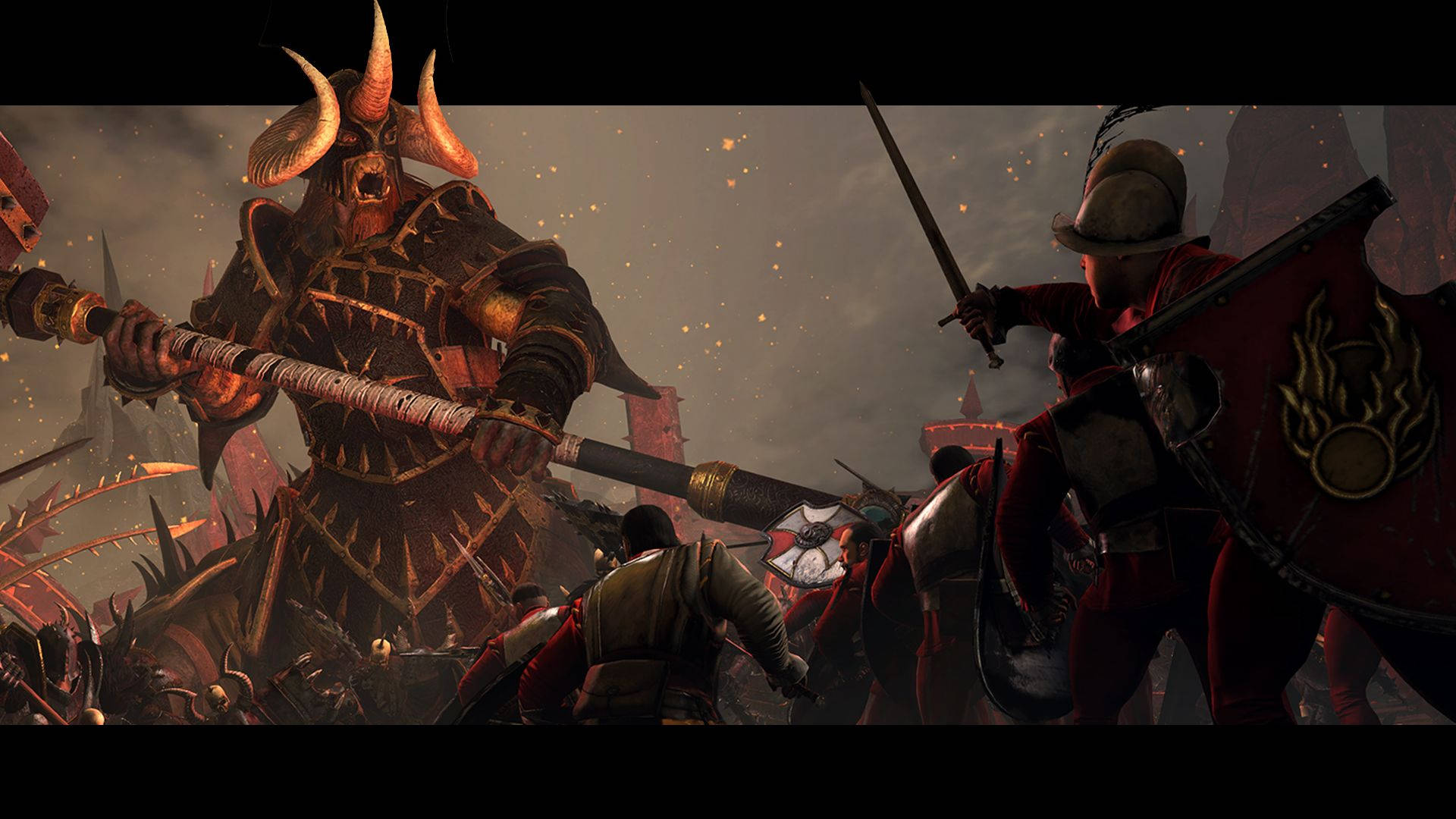 Total War Warhammer Giant Knight In Combat Wallpaper