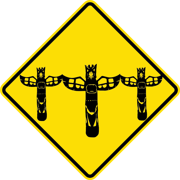 Totem Pole Traffic Sign PNG