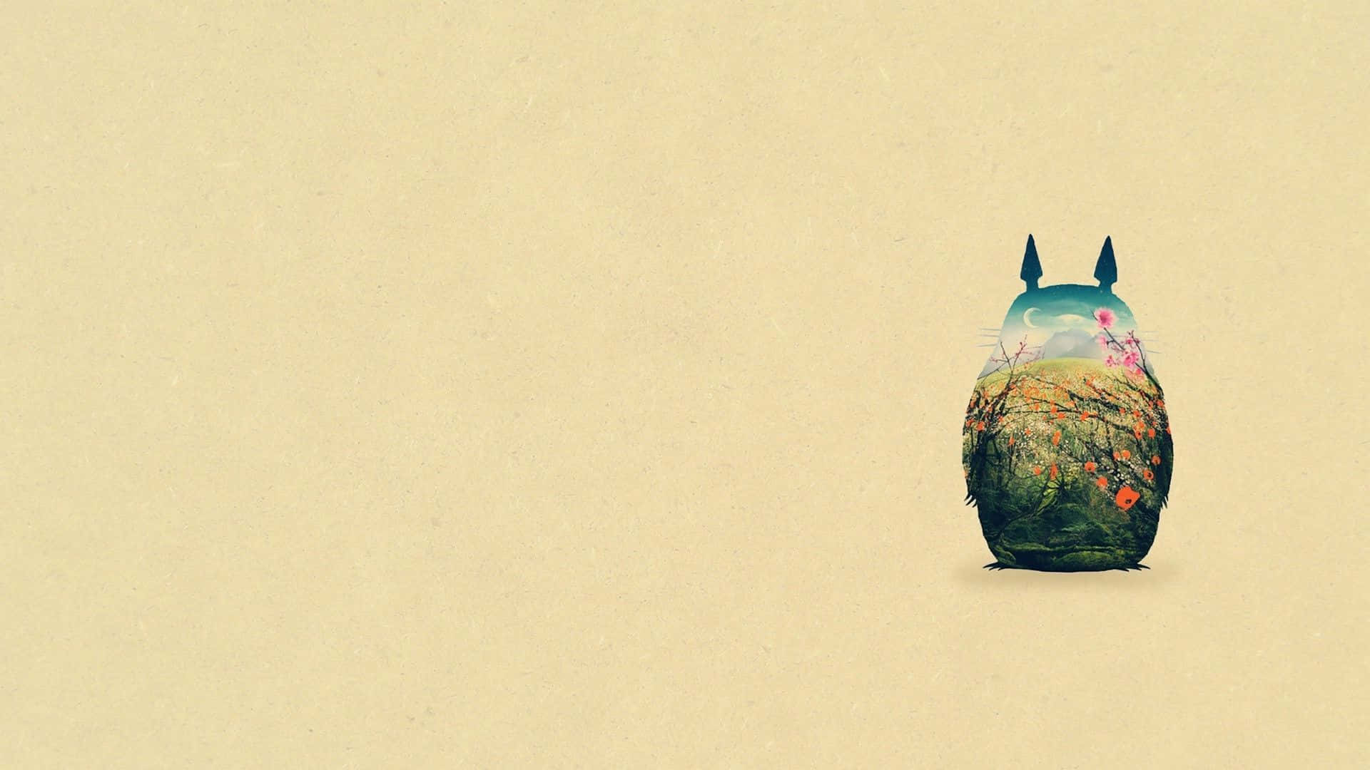 Dergeliebte Filmcharakter Totoro In Seinem Ikonischen Blauen Anzug Und Hut