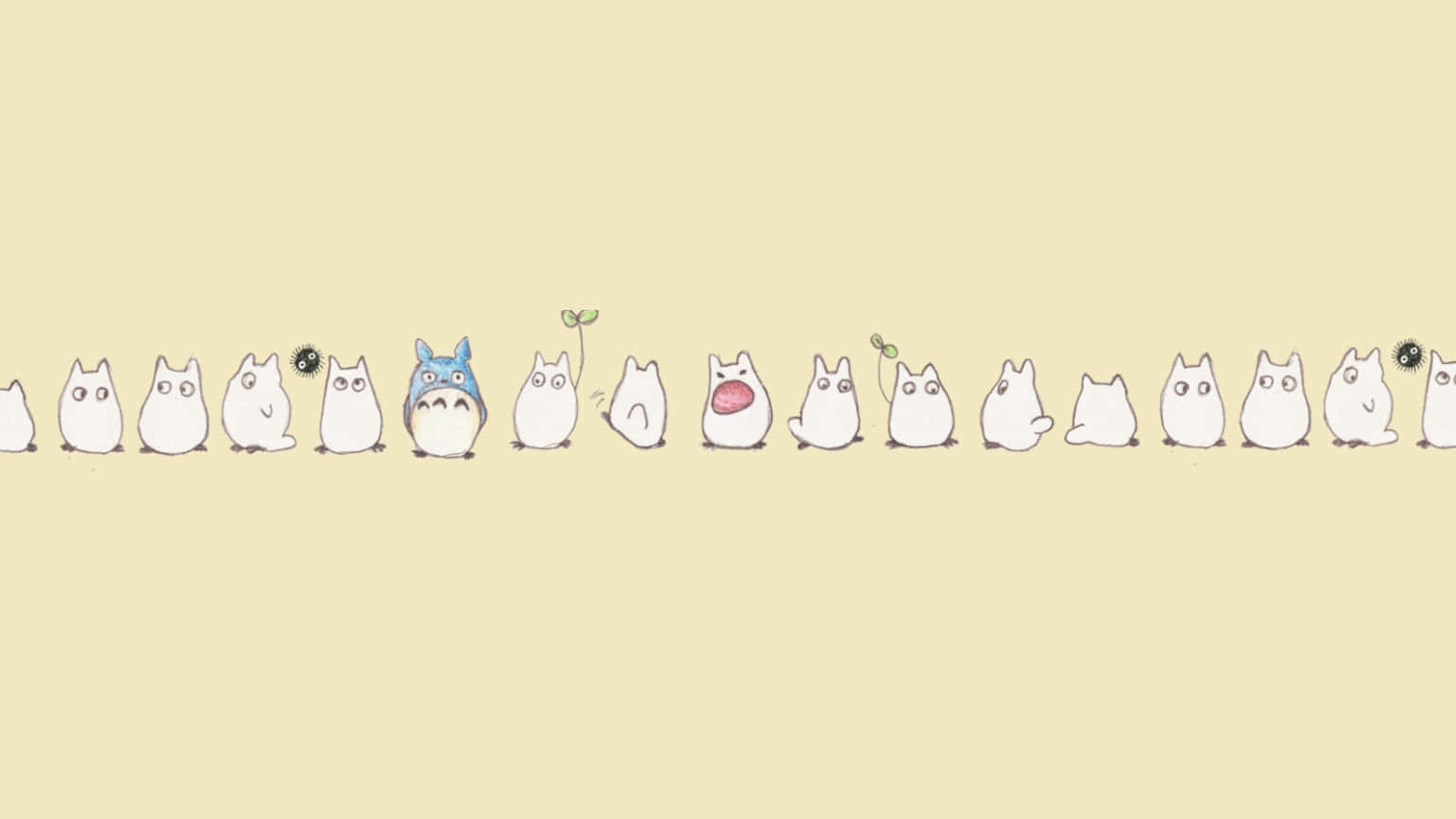 a line of white cats standing in a row Wallpaper
