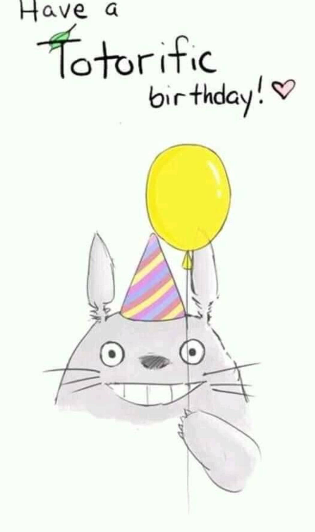 Totoro Greeting Me For My Birthday Background