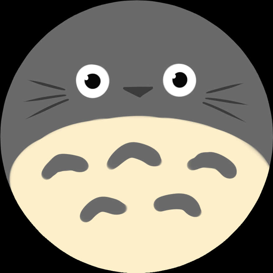 Totoro Iconic Character Face PNG