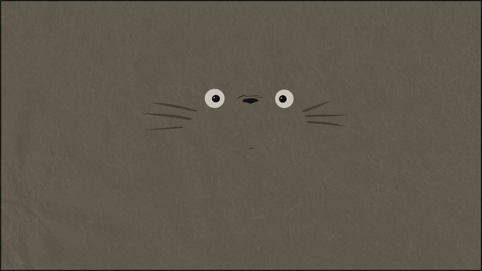 Totoro Minimalistisk Ipad Wallpaper
