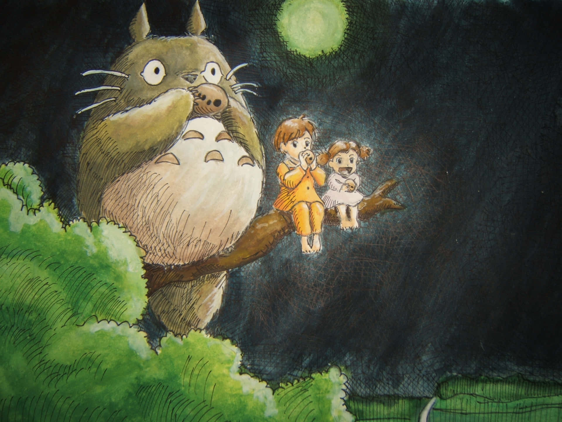 Fangeden Magischen Geist Von Totoro Ein.