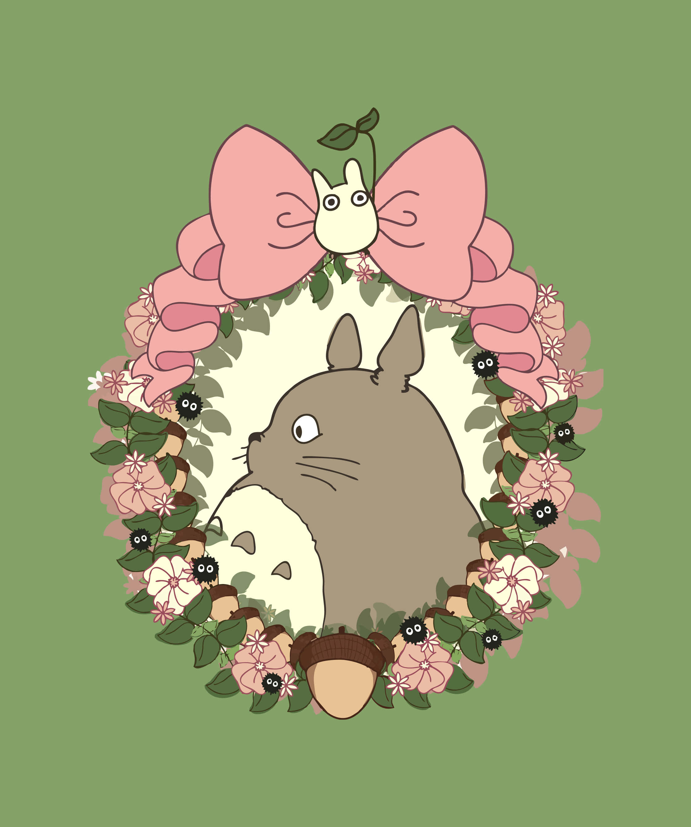 Totoro,der Geliebte Waldgeist Aus Dem Beliebten Studio Ghibli Klassiker