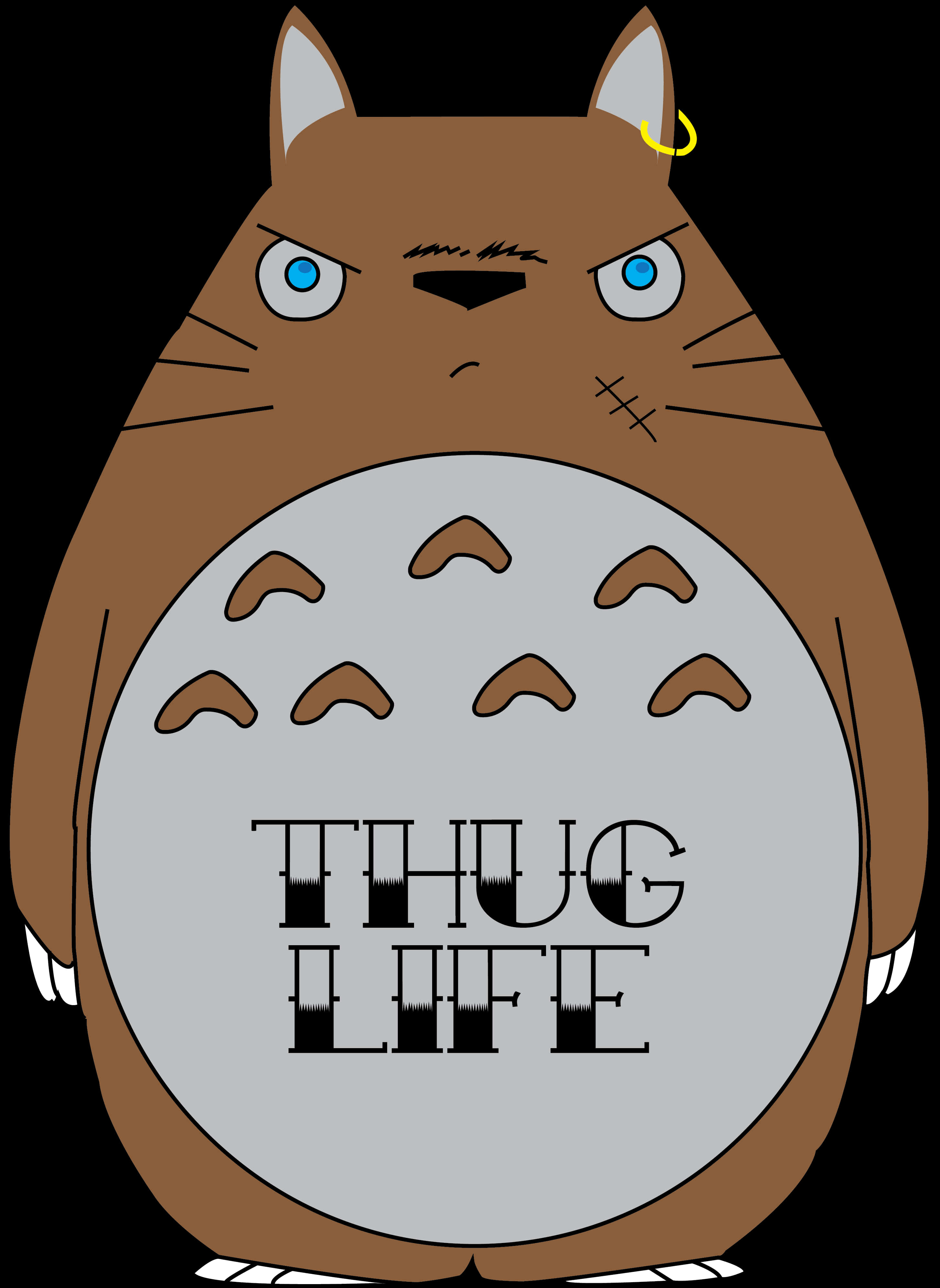 Totoro Thug Life Parody PNG