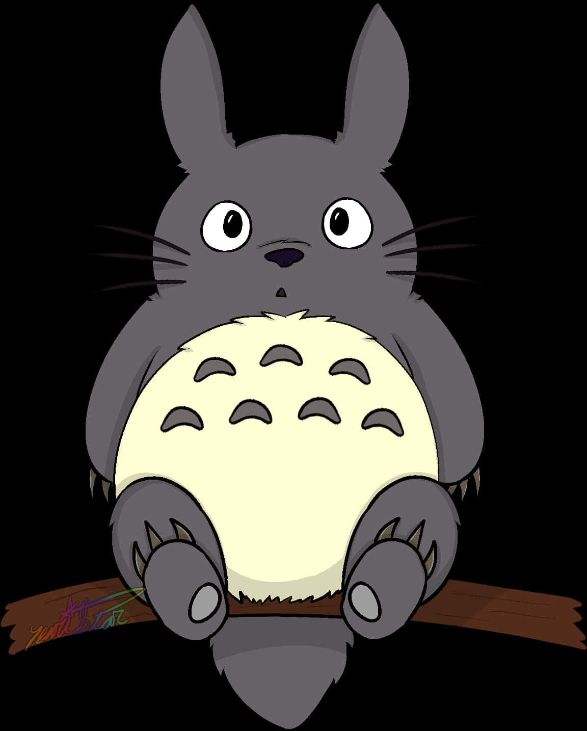 Totoro_with_ Tummy_ Drum PNG
