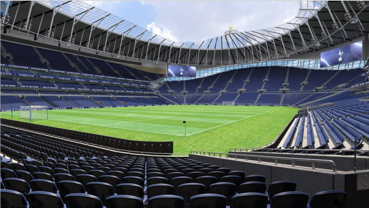 Estadiodel Tottenham Hotspurs Fc Por La Mañana. Fondo de pantalla