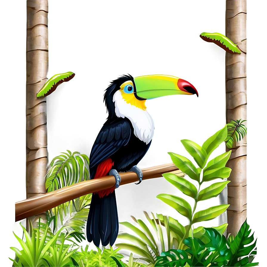 Toucan In Forest Png 06112024 PNG
