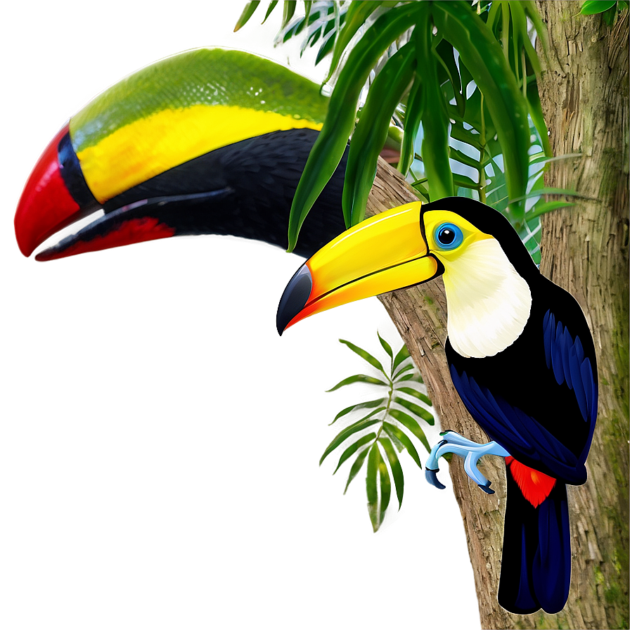 Toucan In The Rainforest Png Odx7 PNG