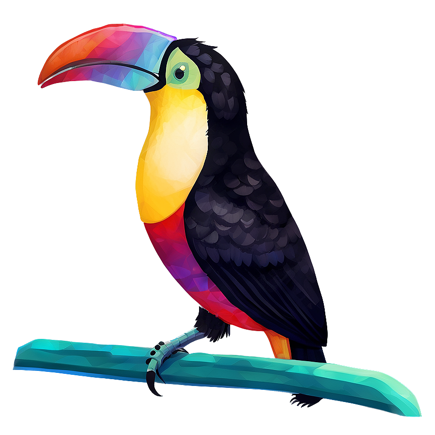Toucan With Colorful Background Png Txc21 PNG