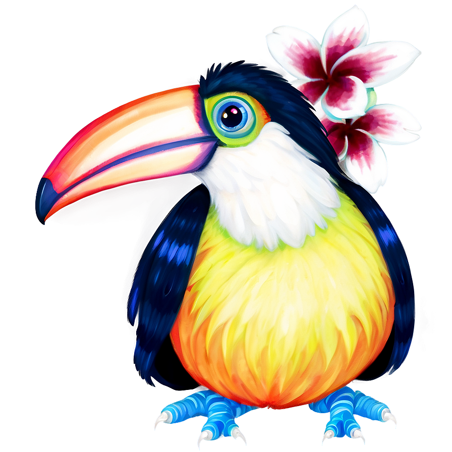 Toucan With Flowers Png Ohm54 PNG