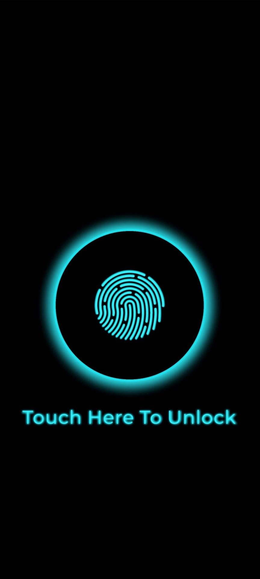 Touch Here Fingerprint Phone Wallpaper