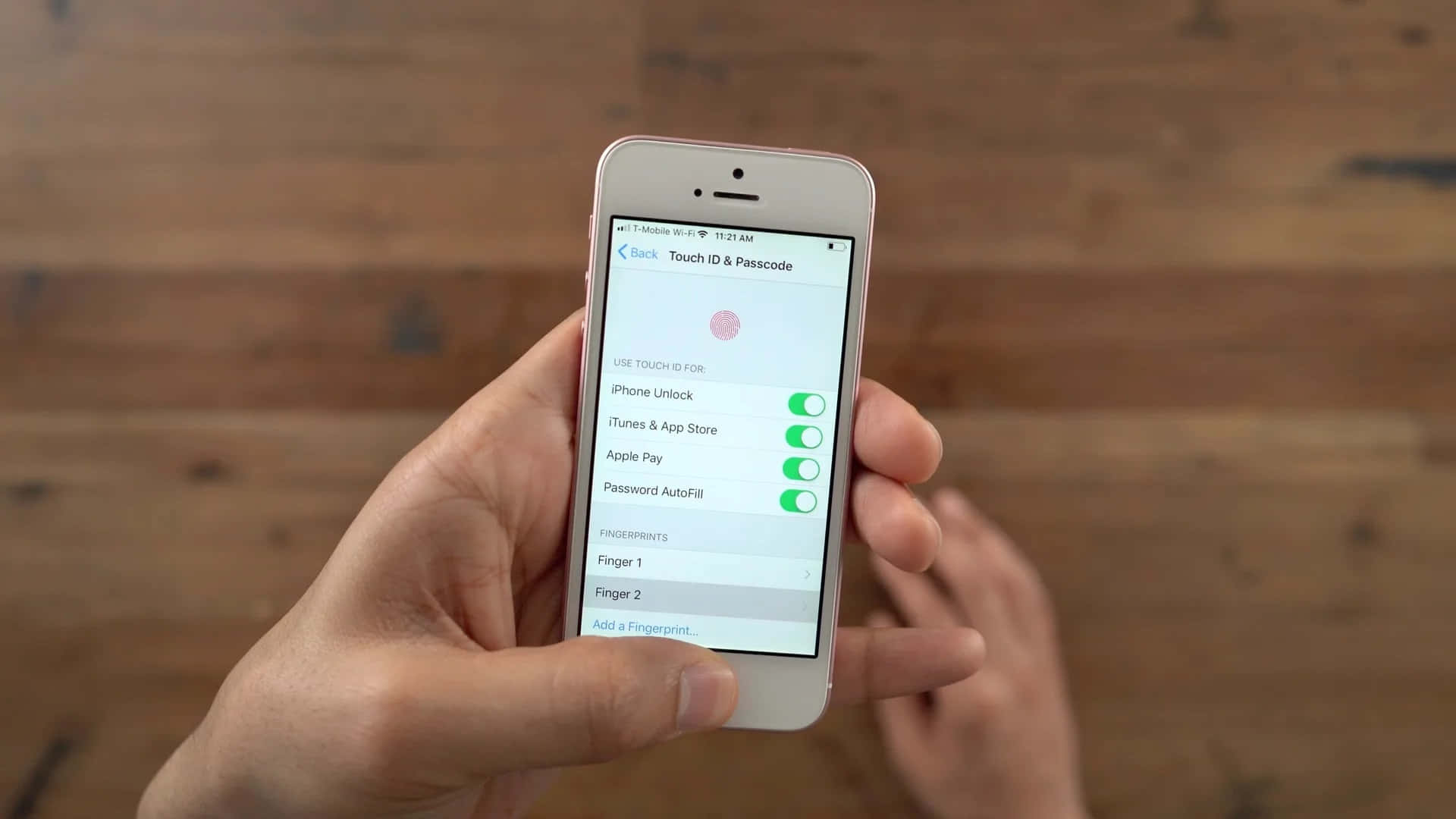 Unlock your device with the Touch ID Wallpaper