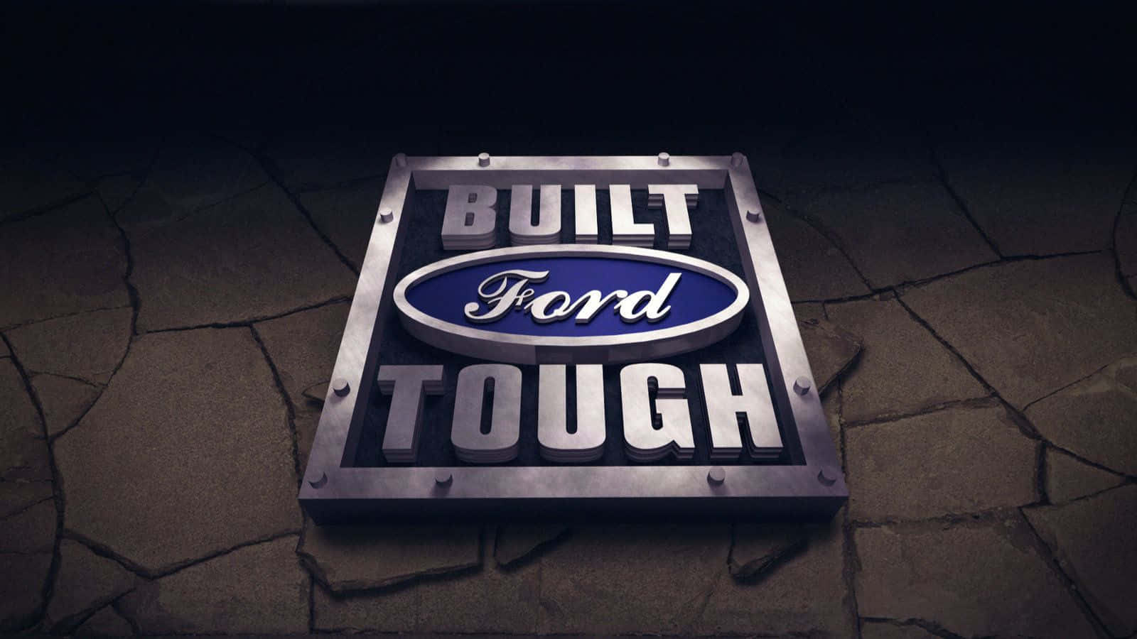 Built For Tough Logo On A Stone Wall Wallpaper