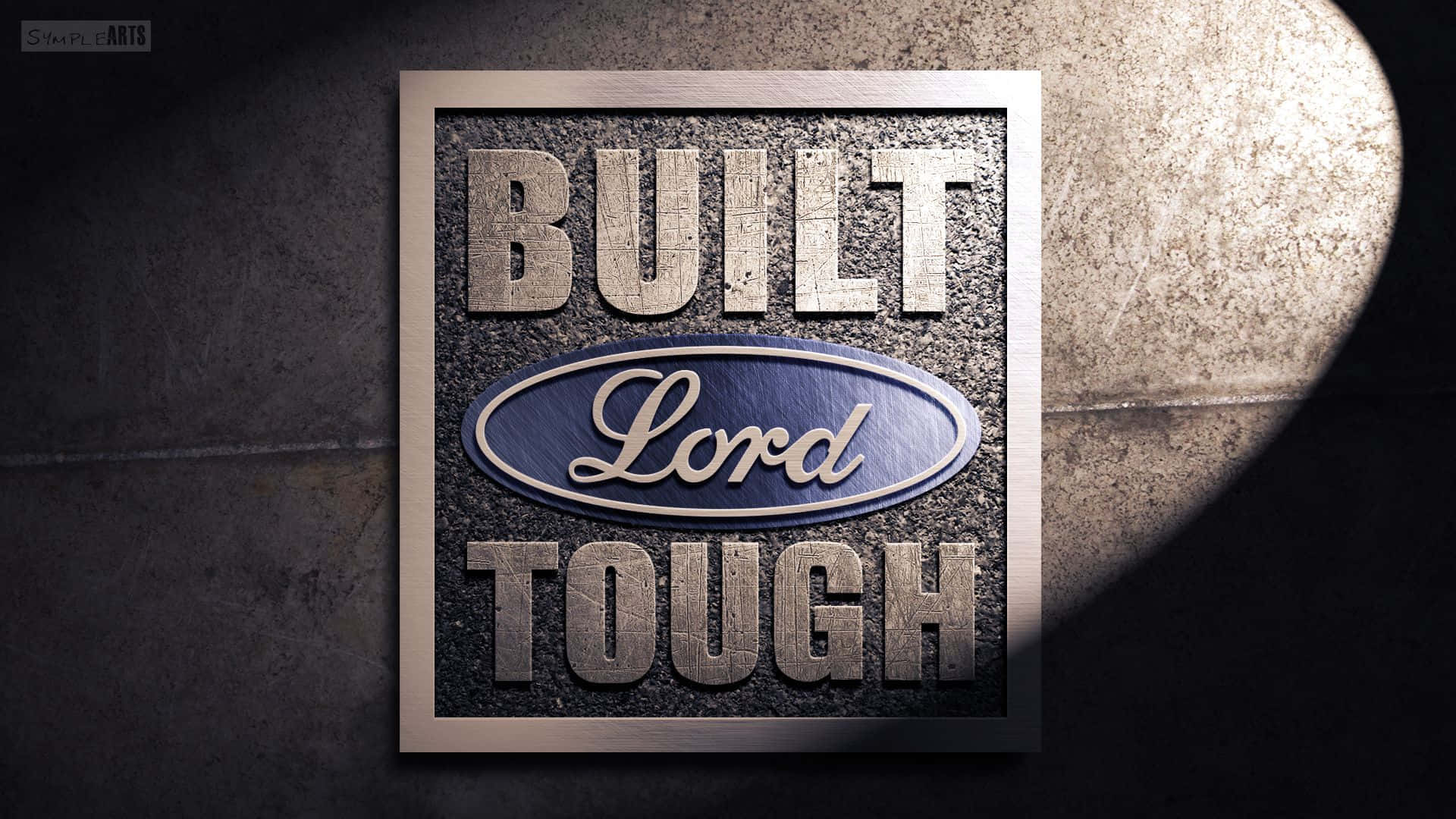 Built Lord Tough Logo On A Wall Wallpaper