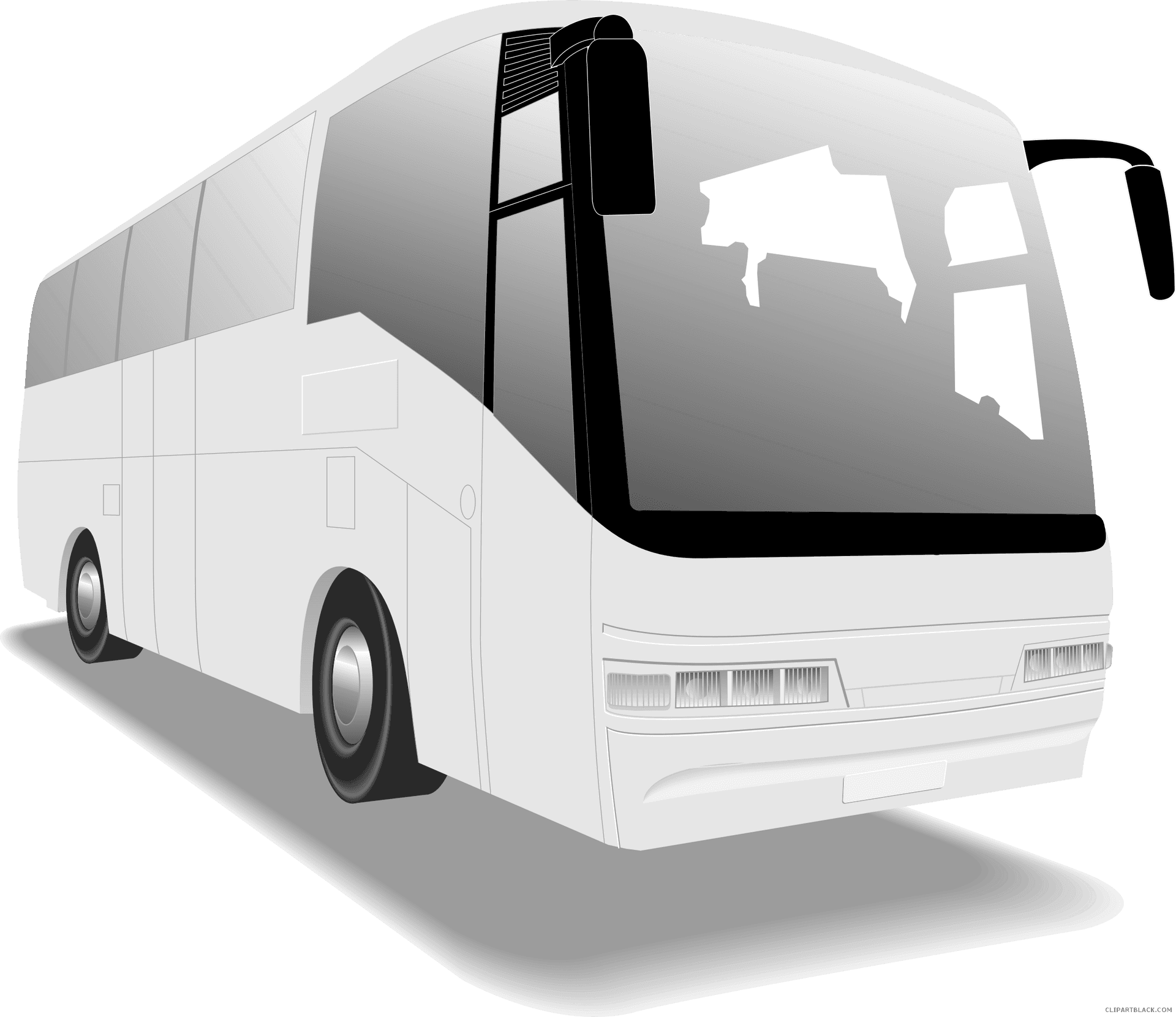 Tour Bus Vector Illustration PNG