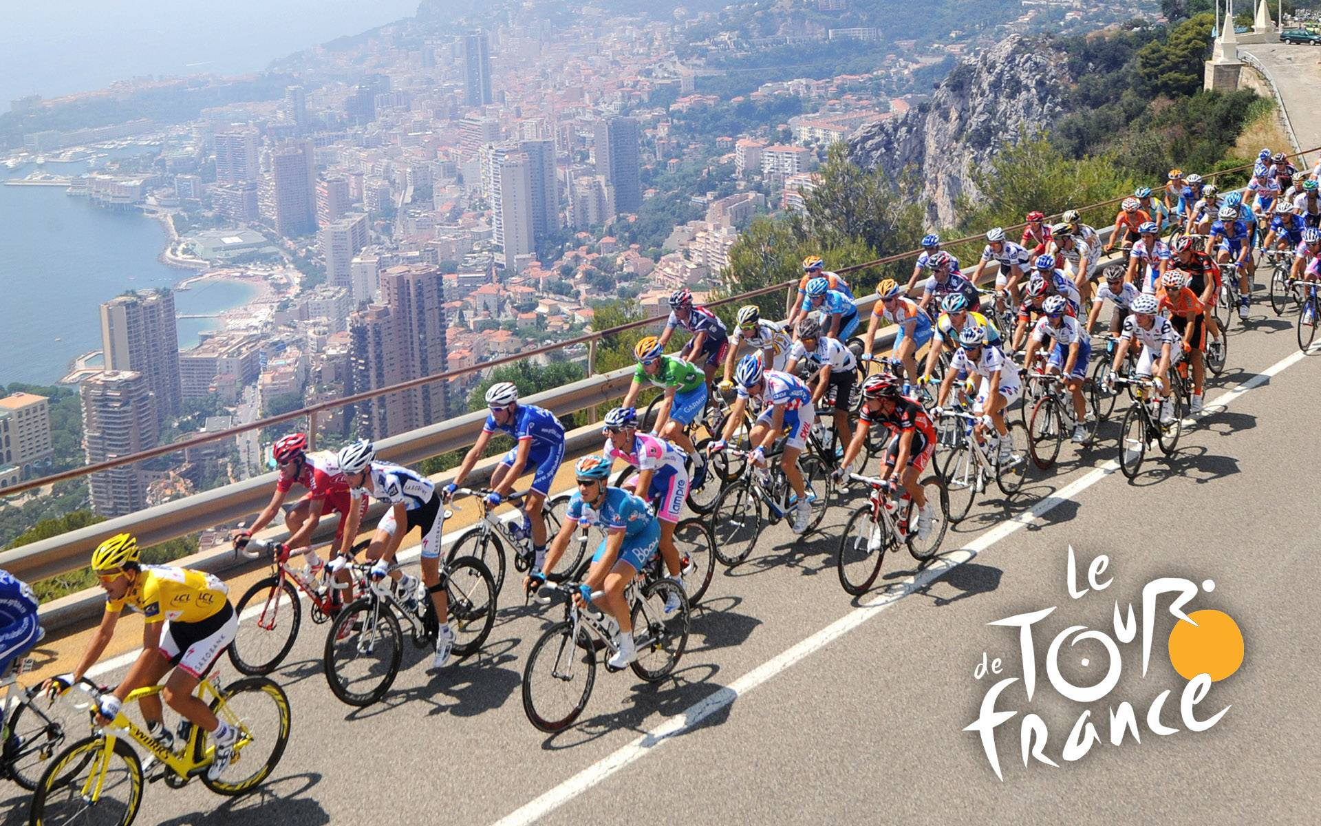 Tour De France Above The City Background