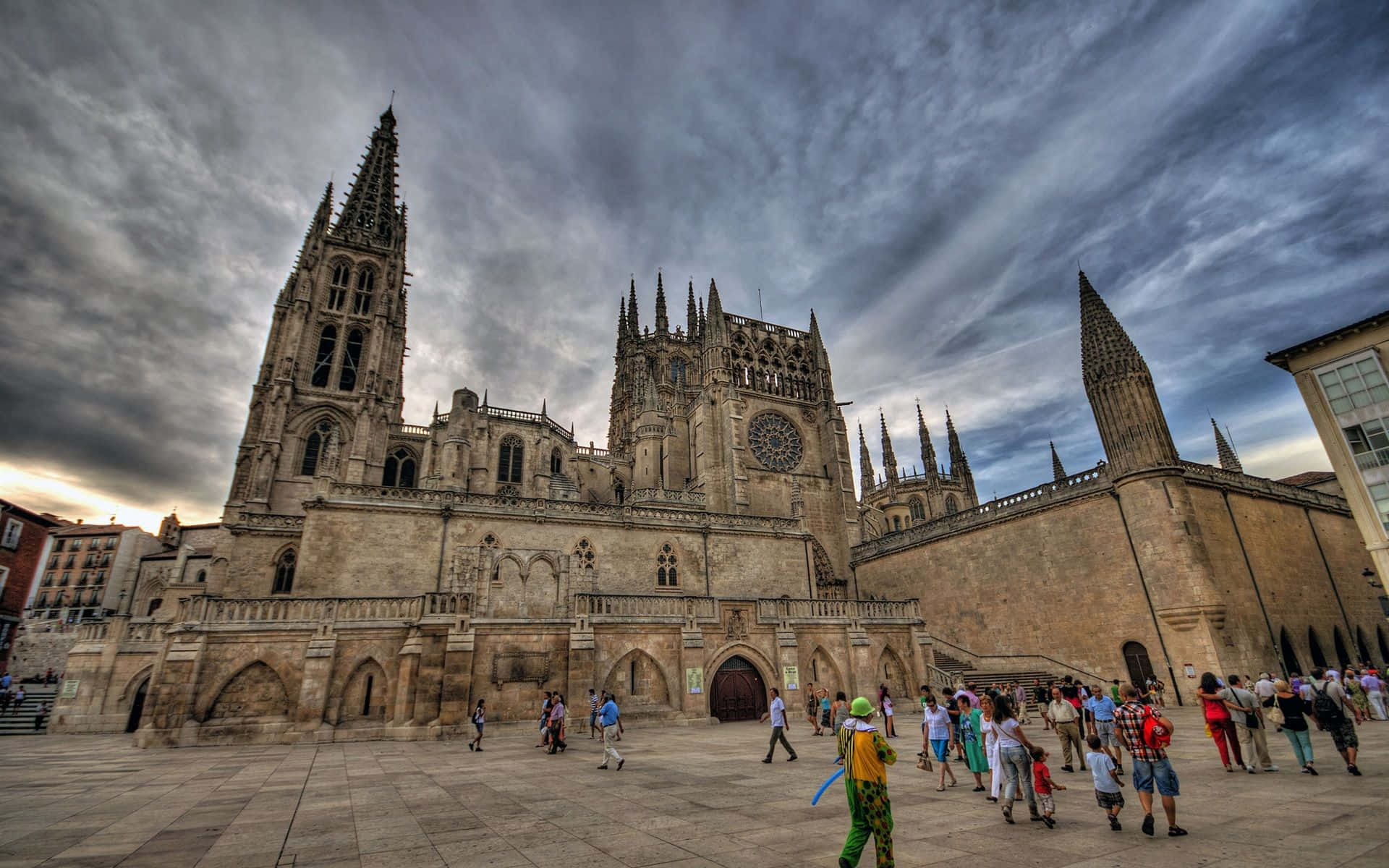 Turistialla Cattedrale Di Toledo. Sfondo